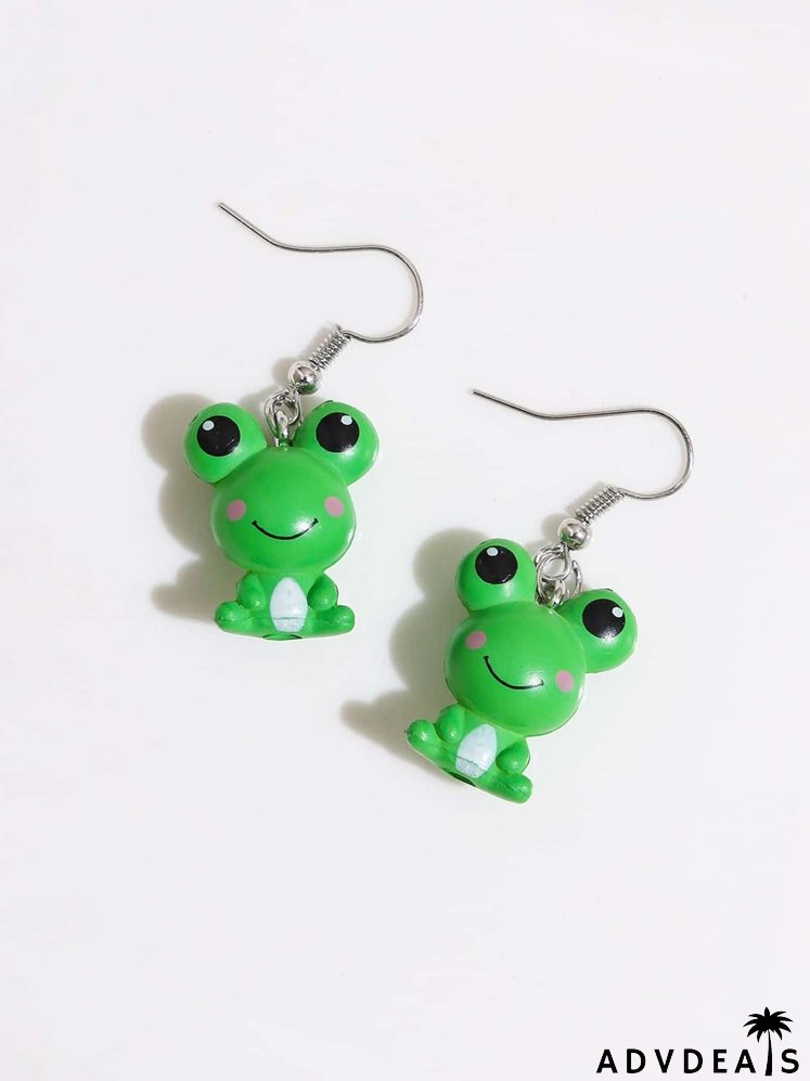 Cartoon Frog Drop Earrings