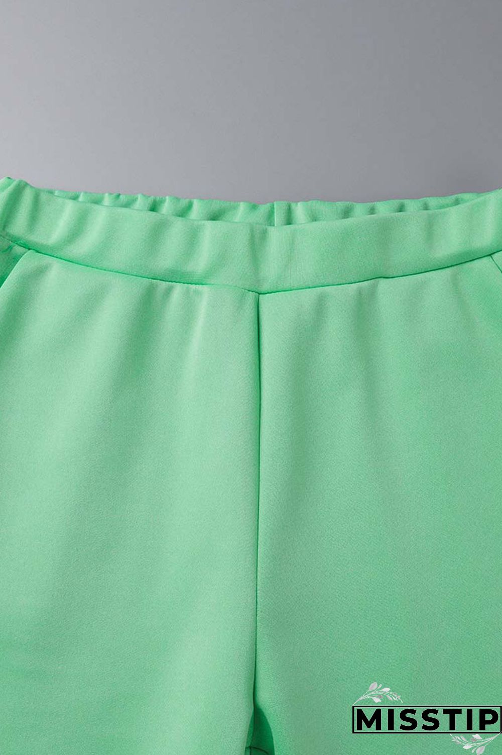 Green Casual Solid Patchwork Buckle Long Sleeve Two Pieces