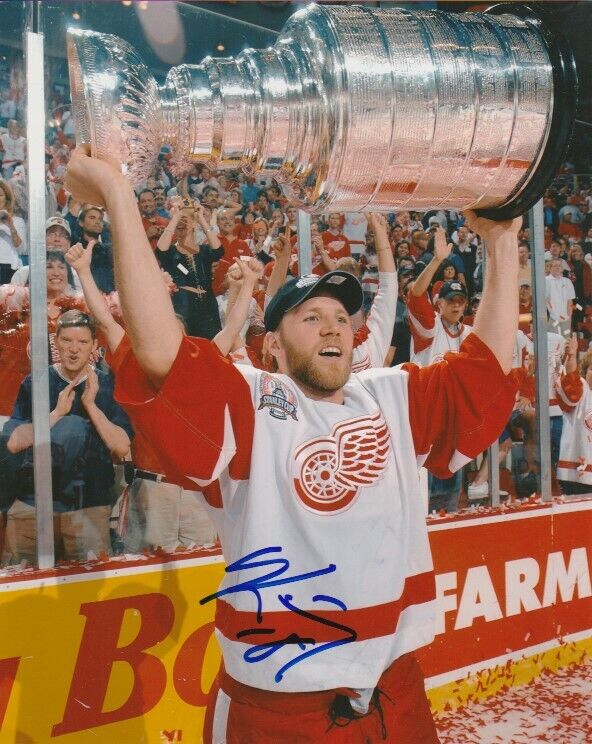 KIRK MALTBY SIGNED DETROIT RED WINGS 2002 STANLEY CUP 8x10 Photo Poster painting! Autograph