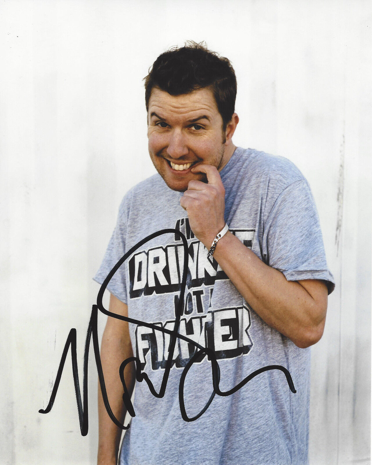 COMEDIAN NICK SWARDSON HAND SIGNED AUTHENTIC STAND UP 8X10 Photo Poster painting C w/COA ACTOR