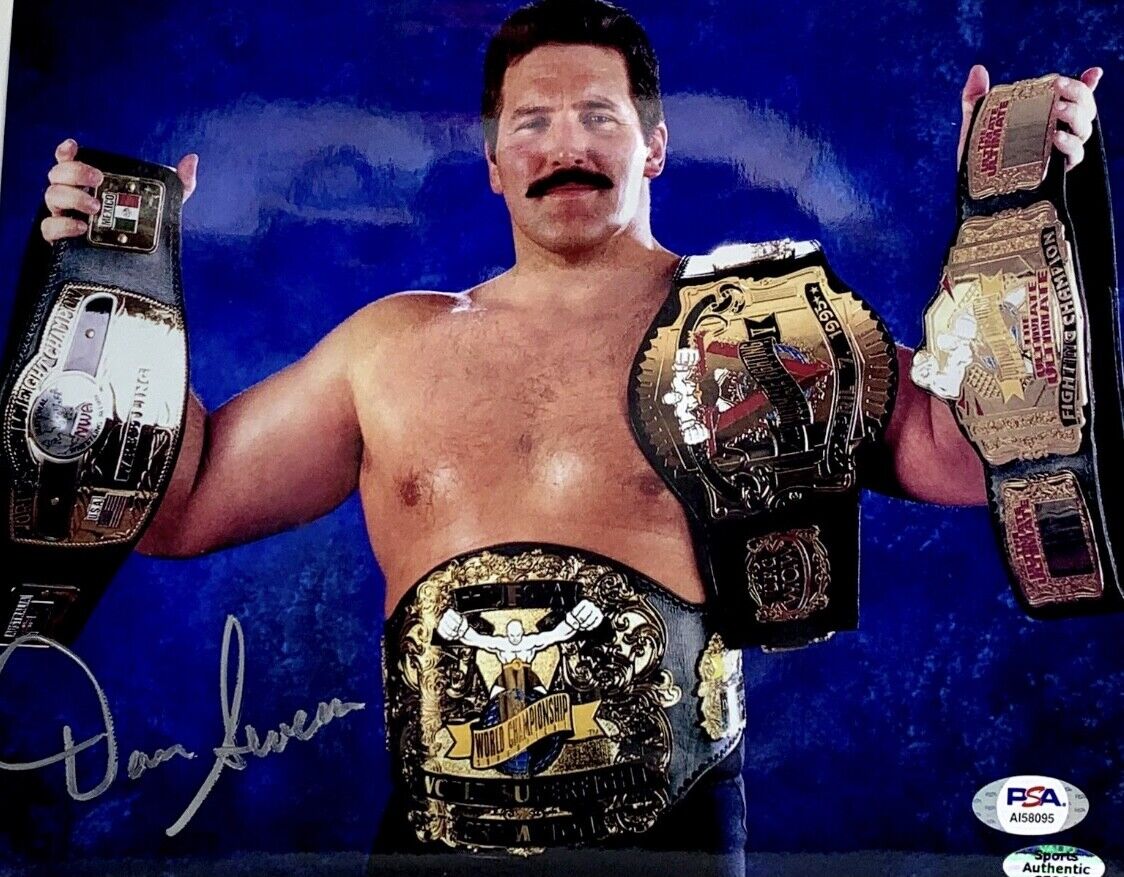 Dan Severn Signed UFC 8x10 Photo Poster painting PSA AI58095