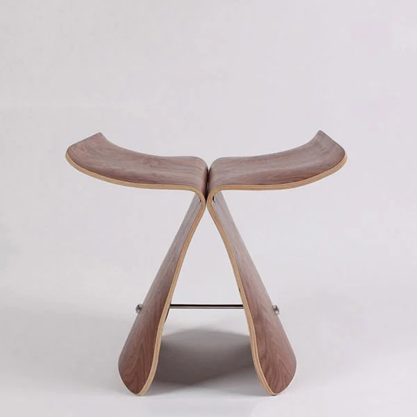 Nasida Northern Europe Wooden ottoman Shoes stool Sori Yanagi Style Butterfly Stool Originality household Multi Color Low stool
