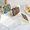 (US Only)6PCS DIY Diamond Art Greeting Cards Christmas Car Congratulations Cards