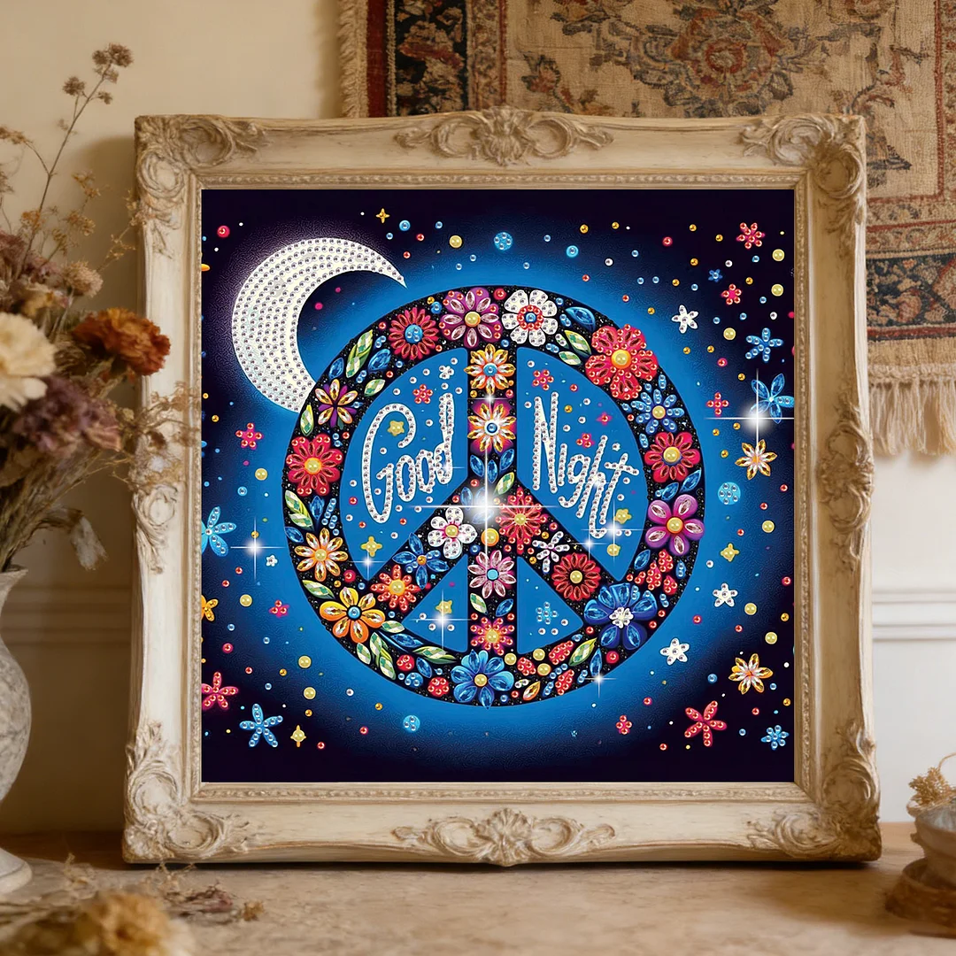 Diamond Painting - Partial Special Shaped Drill - Good Night Peace(Canvas|30x30cm)