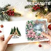 6pcs Poinsettia DIY Diamond Painting Cards Art 15x15cm for Adults