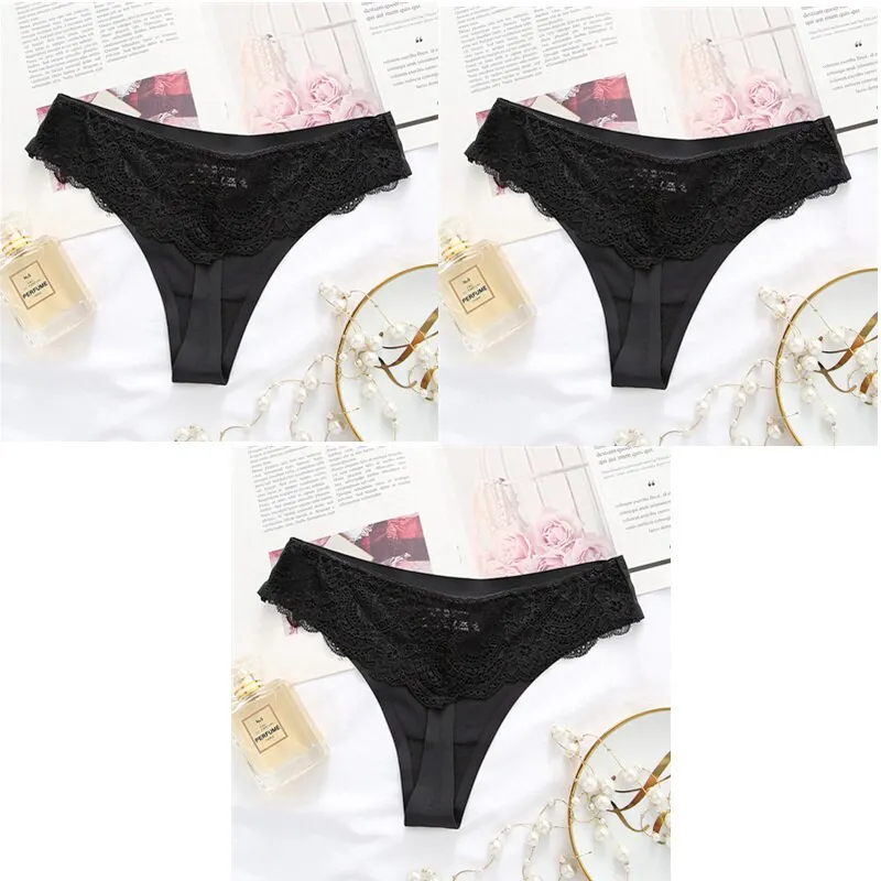 Billionm Ice Silk Thong Women G String Lace Sexy Panties Low Waist Thongs Summer Cool Underwear Transparent Underpants 20