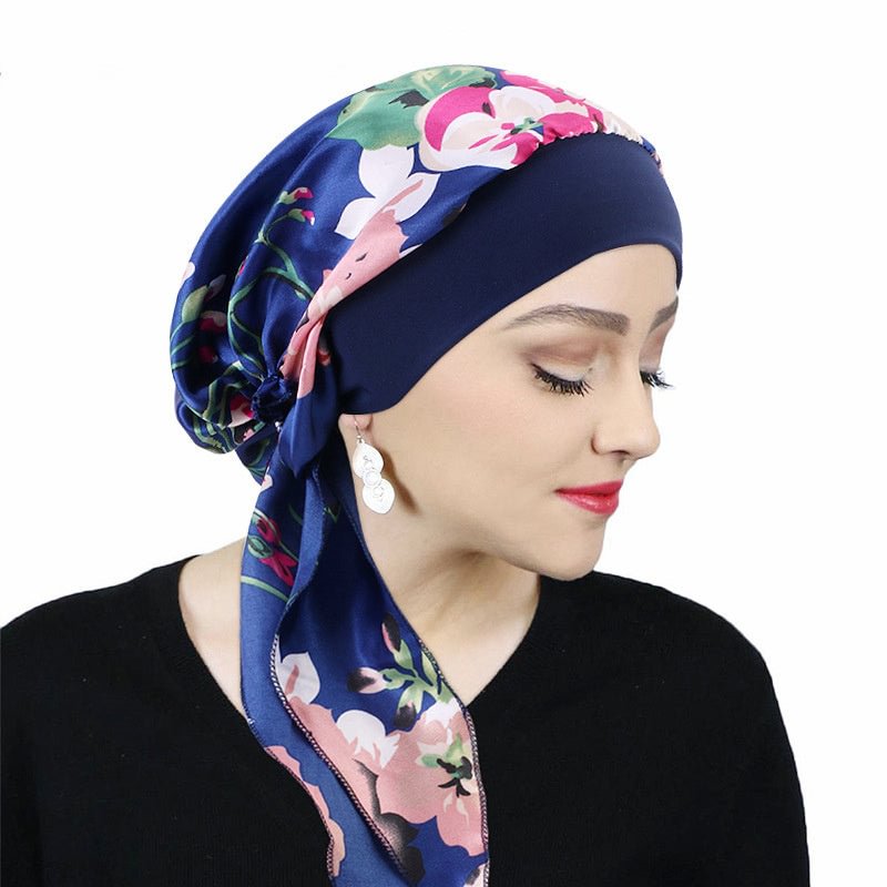 Women's Floral Printed Straps Halter Fashion  Hat