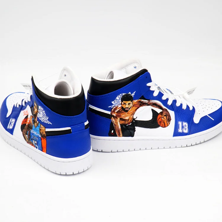 Custom Hand-Painted Sports Shoes - "Star Player"