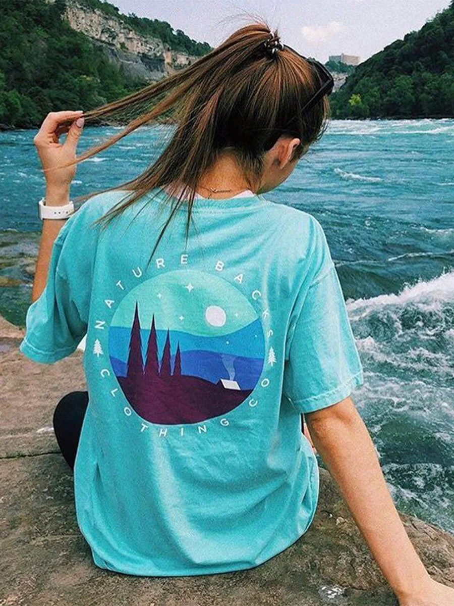 Daisy/Sun Printed Tie Dye T-shirt