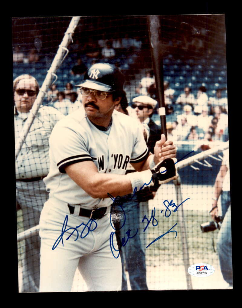 Reggie Jackson PSA DNA Coa Hand Signed 1983 8x10 Photo Poster painting Autograph