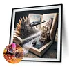 Ville d&rsquo;eau dans le livre percer rond peinture diamant-50 * 50cm