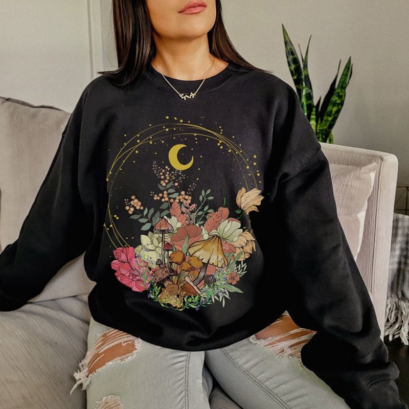    Flower Bouquet  Print Women's Pullover Sweatshirt - Neojana