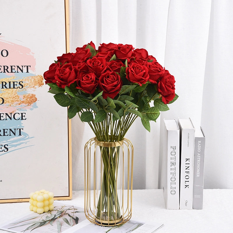 Office Culture/realistic Simulation/rose Simulation For Office Decoration