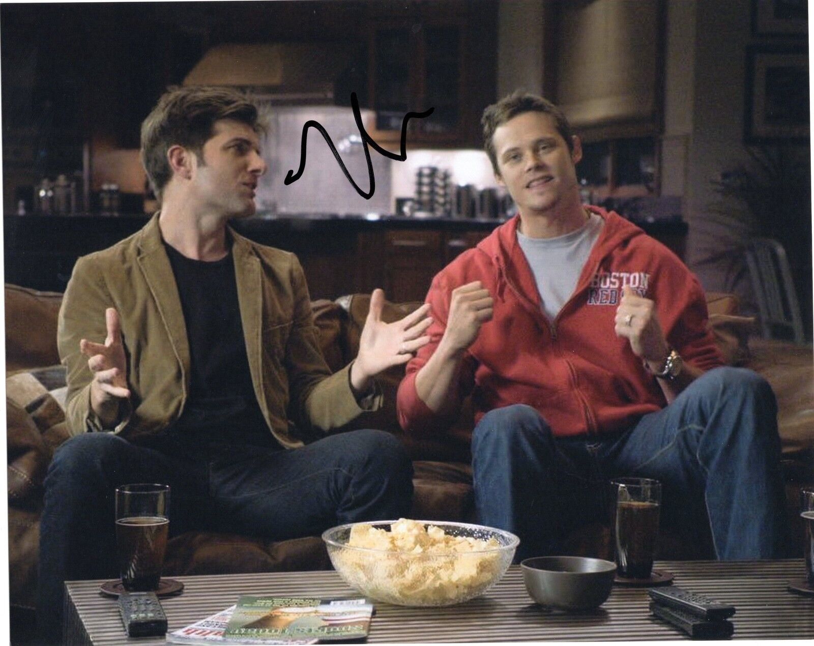 Adam Scott Parks and Recreation Step Brothers Signed 8x10 Photo Poster painting w/COA #10
