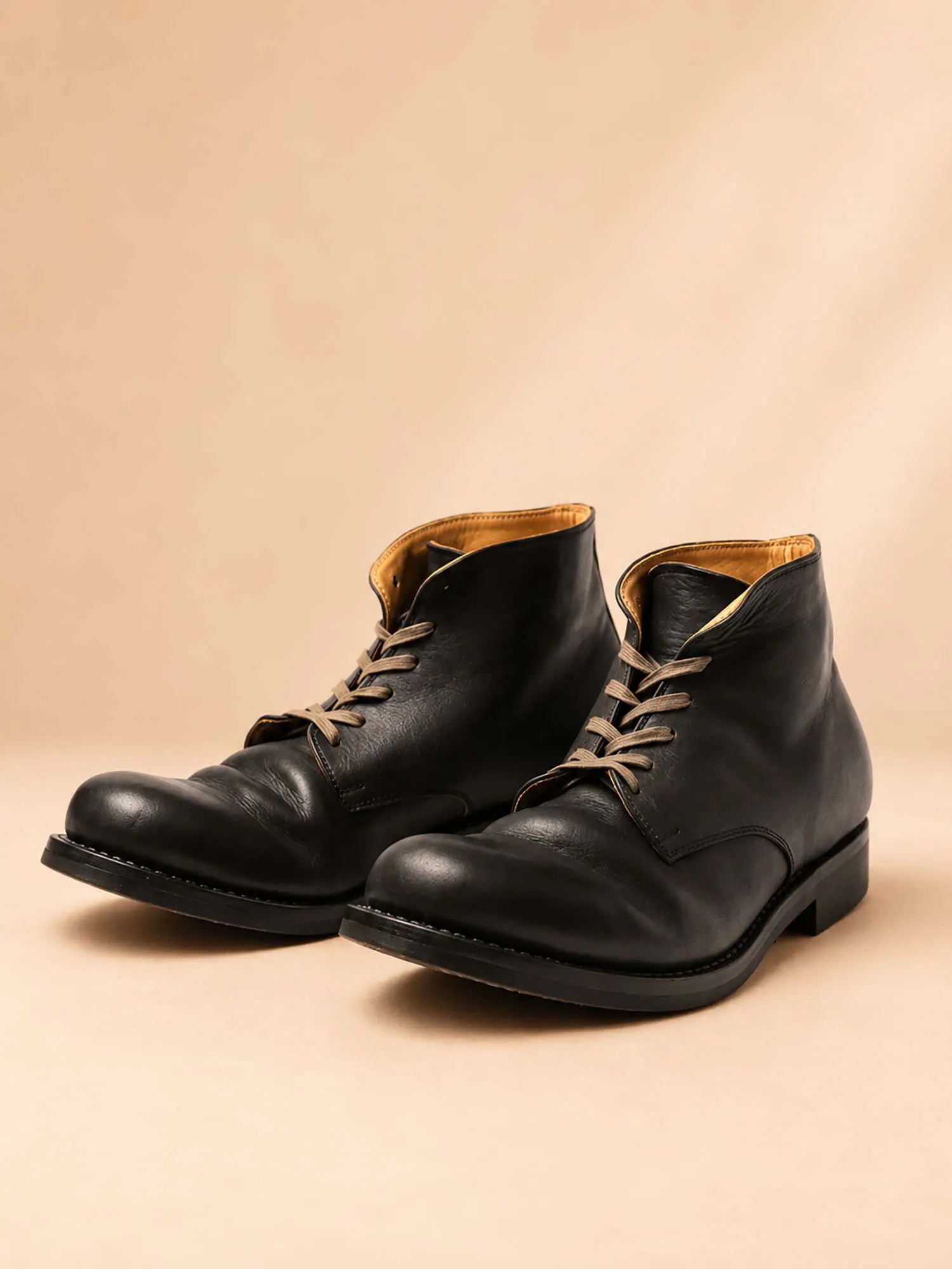 Perfect for an Outdoor Ranch Gathering &mdash; Vintage Patina Bulbous-Toe Lace-Up Spring/Summer 2026 Men's Work Boots