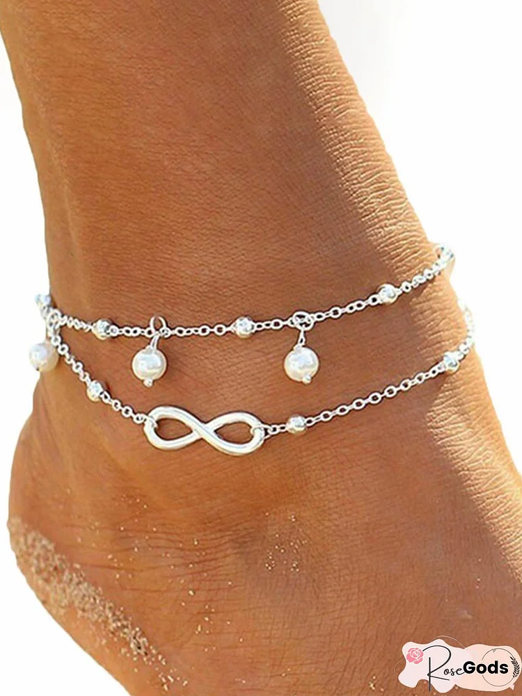 Alloy Pearl Anklet