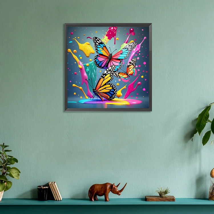 Colorful Butterfly - Full Round - Diamond Painting (30*30cm)