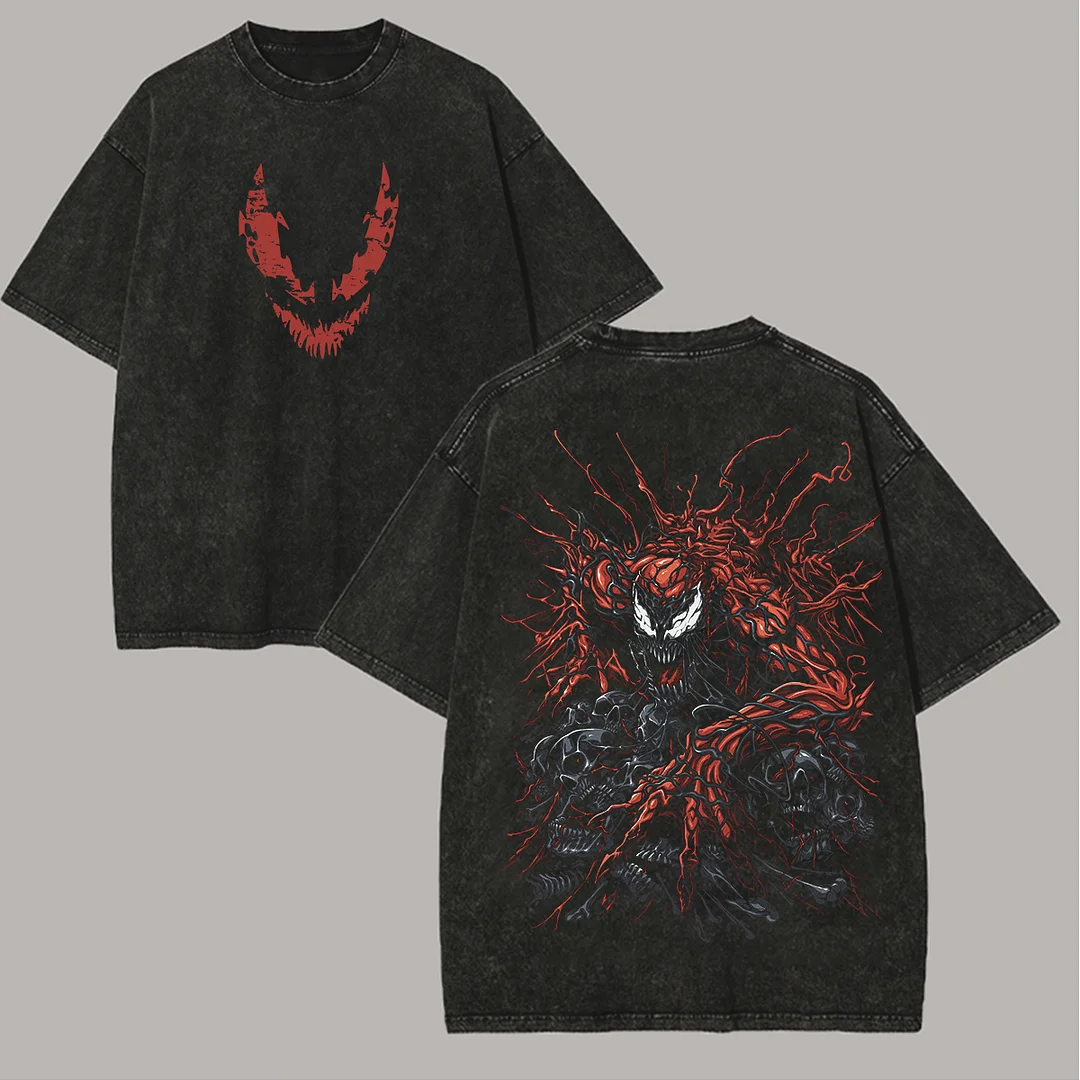 Venom Printed Unisex Washed T-Shirt