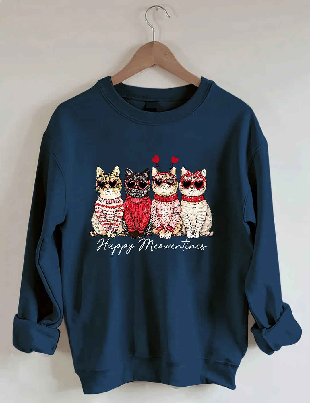 Valentine Cats Sweatshirt