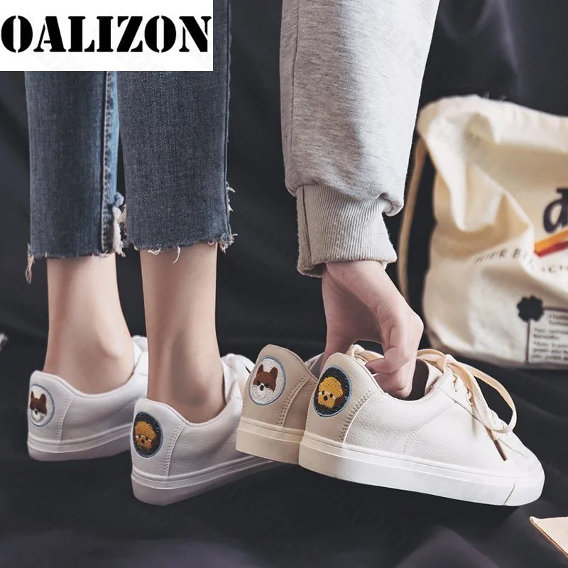 Women Casual Shoes Spring Summer Women Shoes Fashion Embroidered Flower White Sneakers Breathable Sport Lace-Up Women Sneakers