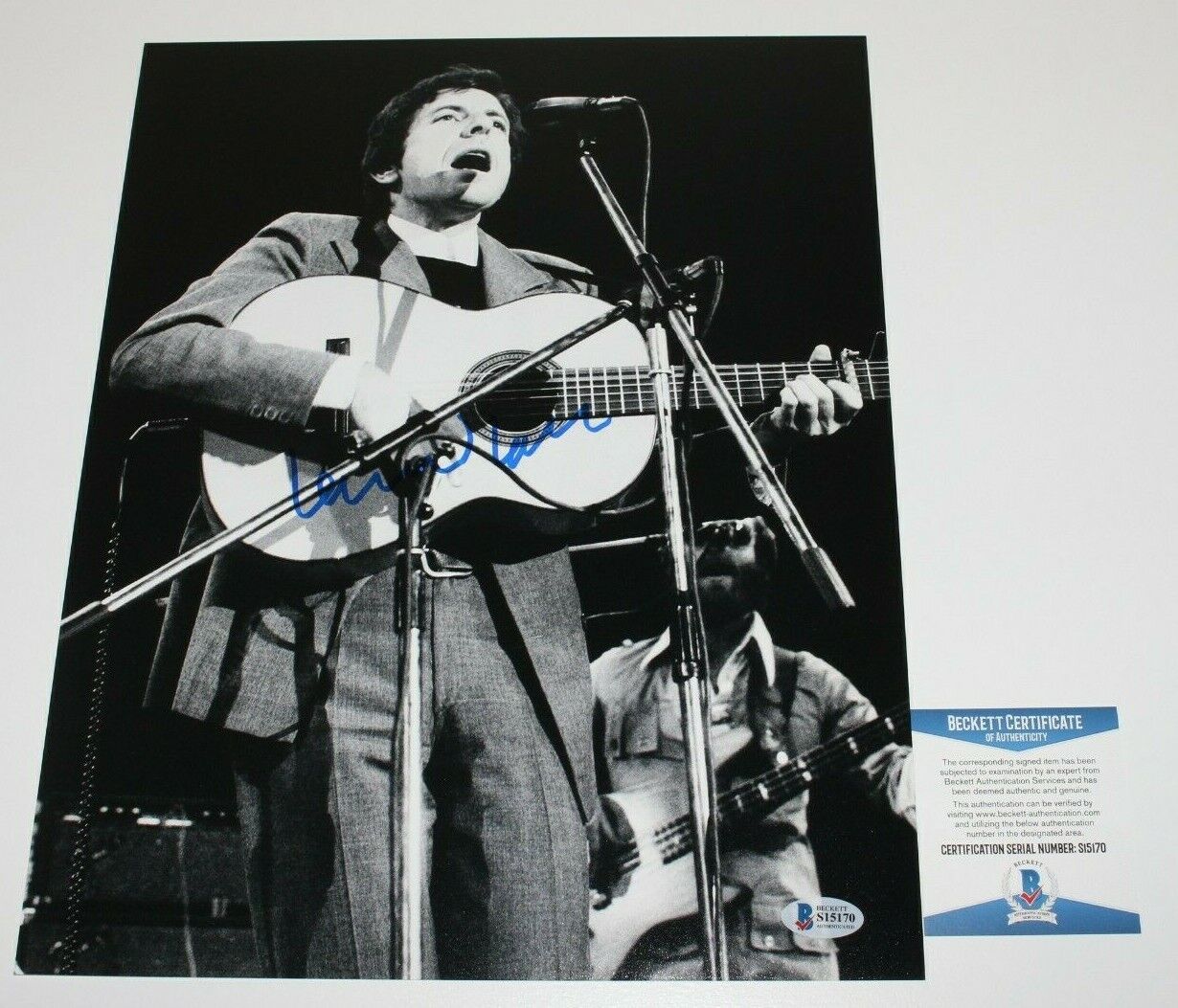 SINGER LEONARD COHEN SIGNED 11x14 Photo Poster painting BECKETT COA 2 PROOF LEGEND HALLELUJAH