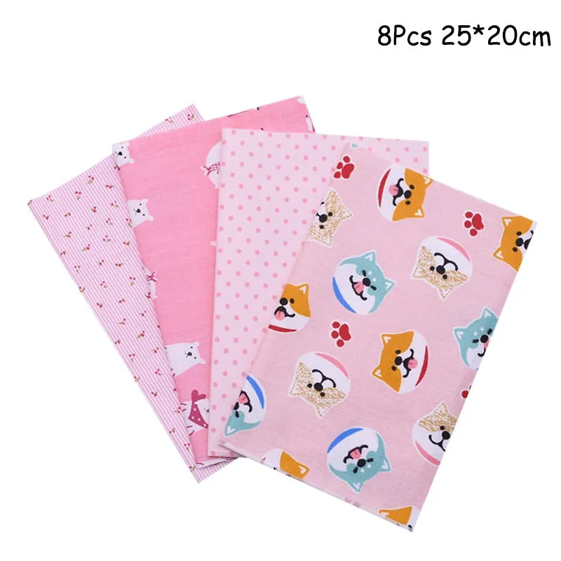 25x25cm and 25x20cm Printed Cotton Fabric Cloth Sewing Quilting Fabrics for Patchwork Needlework DIY Handmade Accessories