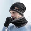Gioiacombo&trade; Caldo cappello lavorato a maglia con sciarpa (donna e uomo)