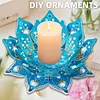 Kits de peinture en diamant maison Lotus avec porte-bougiers Kit de porte-bougeoir pour peinture en diamant Kit porte-bougeoir en diamants Peintures de chandeliers pour aromath&eacute;rapie et d&eacute;coration int&eacute;rieure