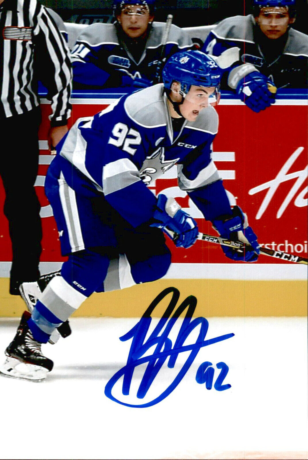 Blake Murray SIGNED 4x6 Photo Poster painting SUDBURY WOLVES / CAROLINA HURRICANES #3