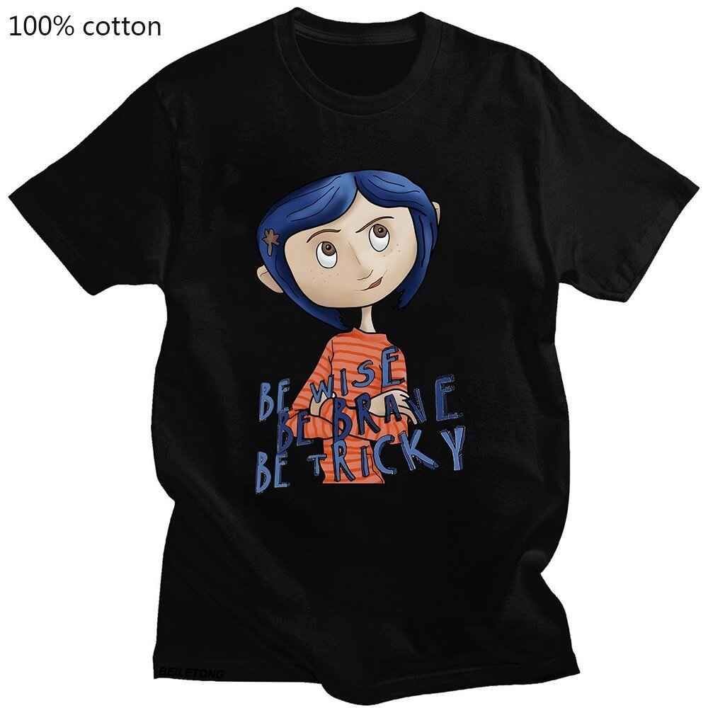 Ueong Be Wise Brave Tricky T-Shirt Cute Cartoon Printing Tee-Shirt Jones Graphic Tees Kawaii Harajuku Hot Movie Women Tshirt