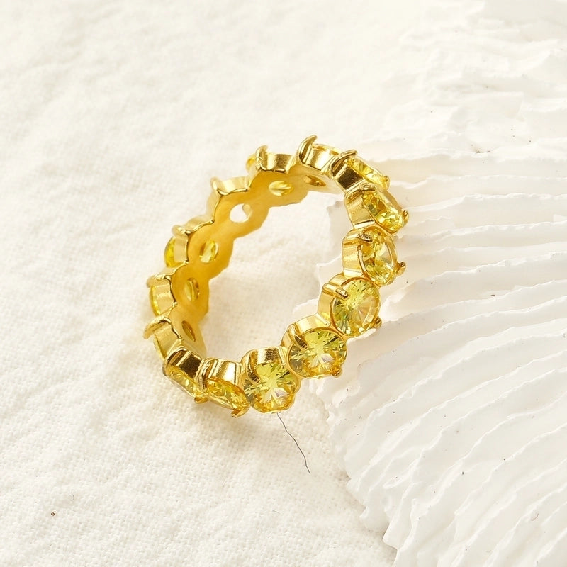 Titanium Steel Lady Geometric Rings