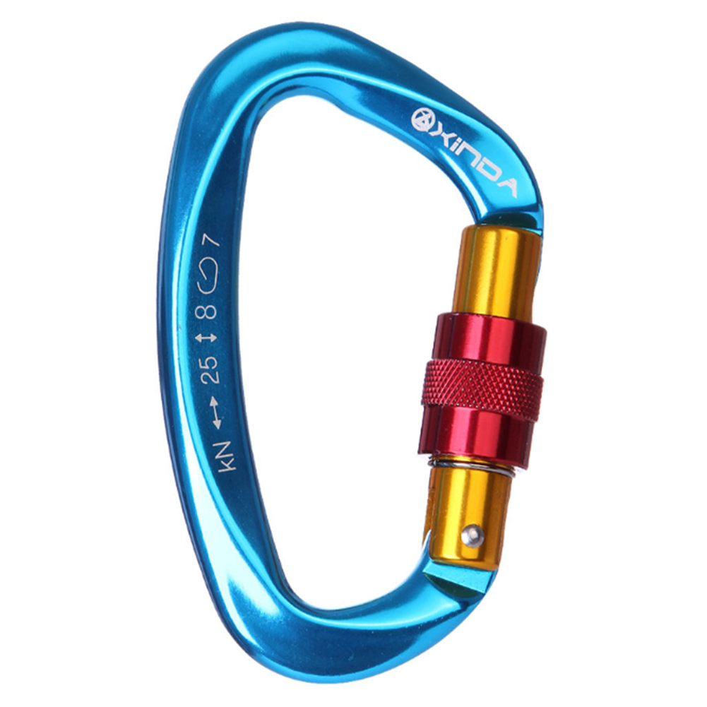 

25KN D-ring Carabiner Rock Climbing Lock Mountaineering Equipment (Blue, 501 Original