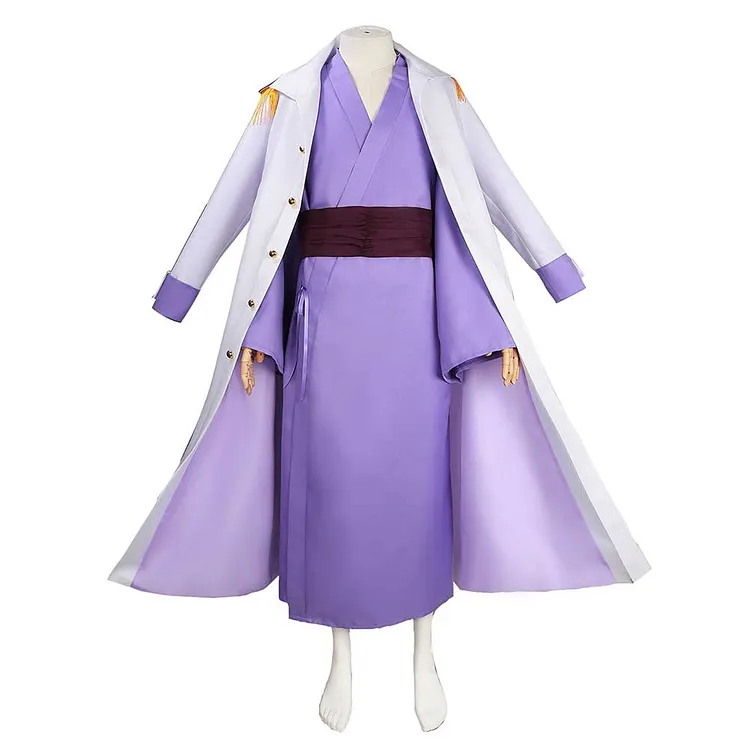 One Piece Issho Fujitora Purple Outfits Set Cosplay Costume Halloween Carnival Suit