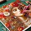 (Pre-Framed)Diamond Painting-DIY Crystal Rhinestone Girl(25x25cm)