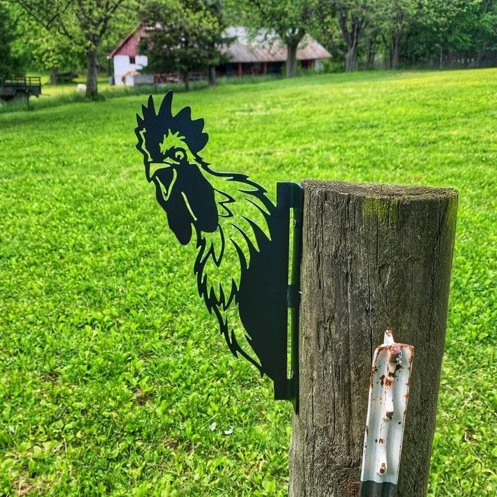 metal cow lawn ornament