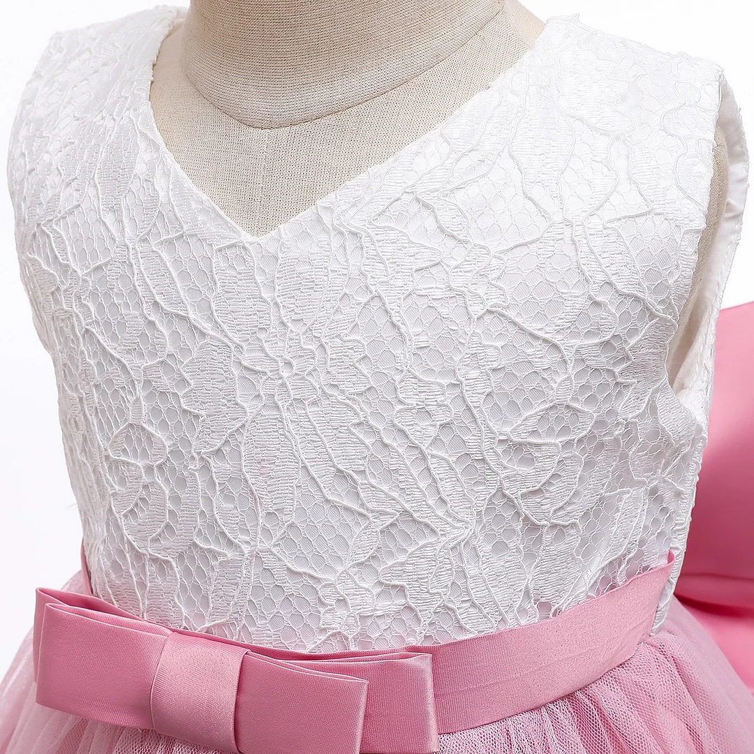 Baby Girls White Baptism Dress Newborn Princess Birthday Wear Toddler Flower Christening Ball Gown Kids Dresses for Girls 12 24M