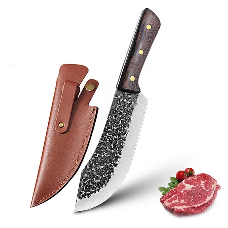 Kitchen Chef Knife 7 Inch Blade Full Handle Forged Butcher Knife
