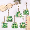 6pcs/set Double Sided Special Shape Diamond Painting Keychain Kit (Flower Frog)