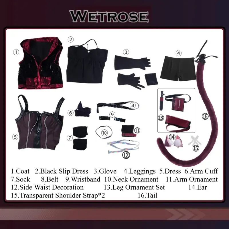 [Wetrose] Pre-Order Arknights Melantha Game Outfit Cosplay Costume 