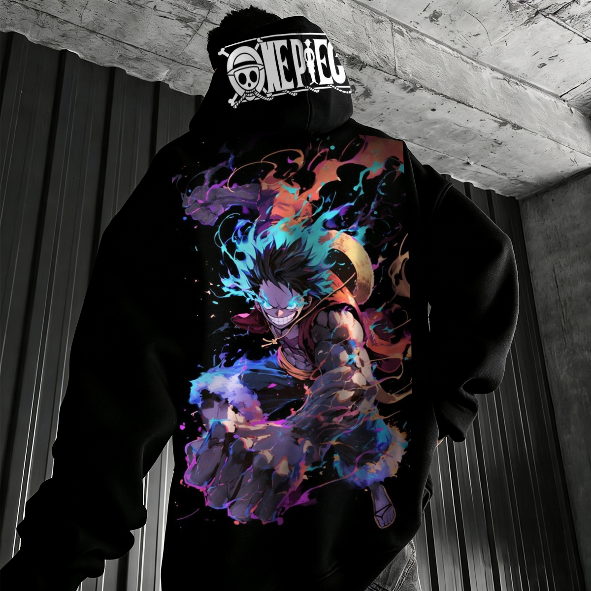 Anime-Inspired Print Casual Hoodie