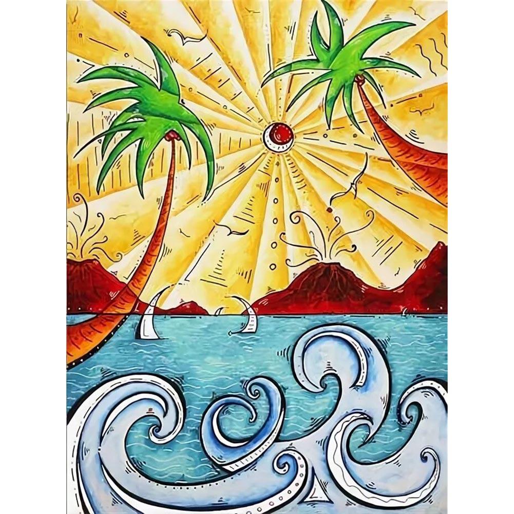 

Coconut Tree - Round Drill Diamond Painting - 30*40CM, 501 Original