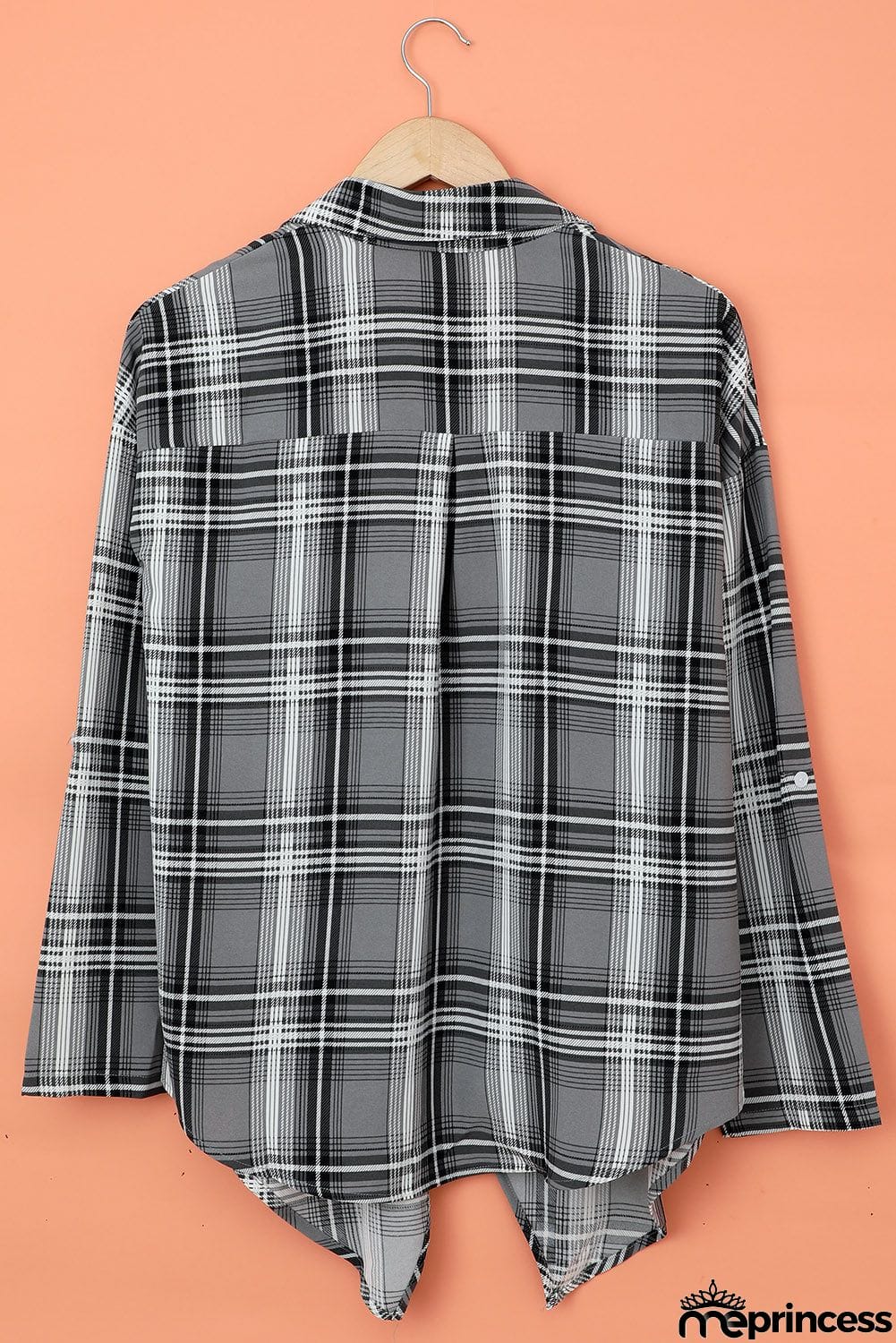 Plaid Drape Cardigan