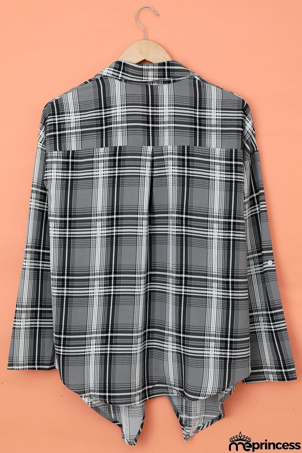 Plaid Drape Cardigan