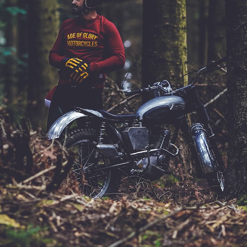 Retro Letter Printed Motorcycle Long-sleeved Sweatshirt
