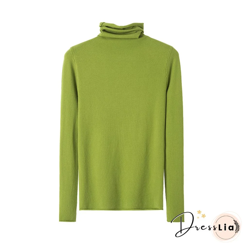 Autumn Soft Cashmere Turtleneck Pullovers Sweaters Female Winter Korean Slim-fit Pull Sweater Womens Clothing Pullovers