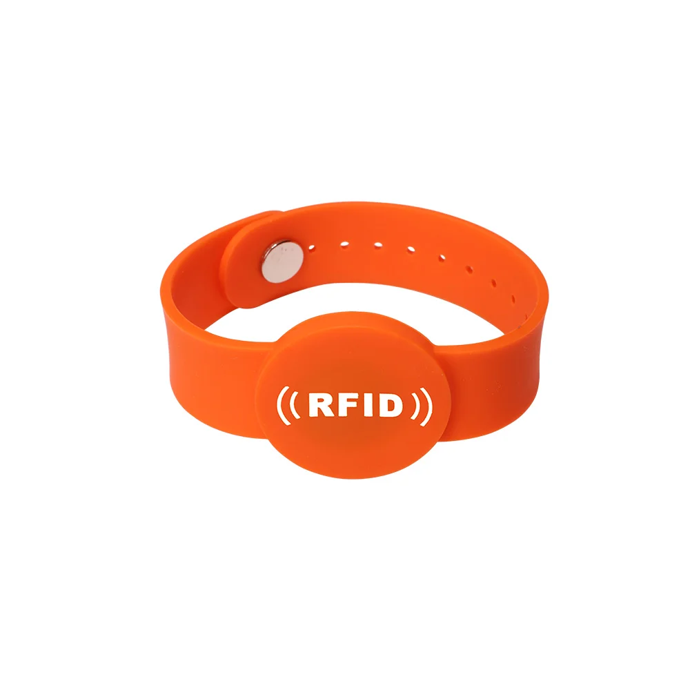 Adjustable 13.56mhz Classic 1k Chip NFC Waterproof RFID Disposable Silicone Wristband