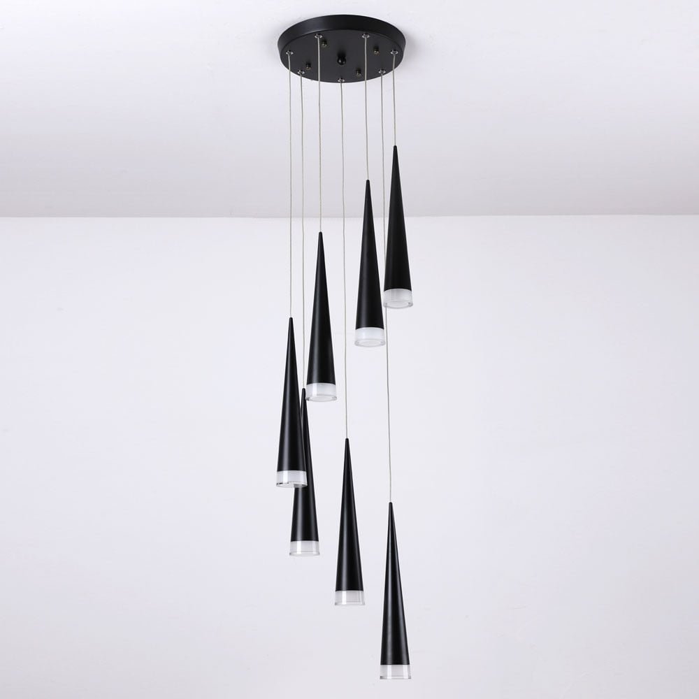 LED Stair Pendant Lights Modren Villa Indoor Lighting Hanglamp Shop Window Pendant Lamps 3/5/7/10/12/15 Heads Lamparas Luminaria