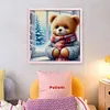 Winter Window Bear-11CT Stamped Cross Stitch 40*40cm/15.75*15.75in tapestrymarket