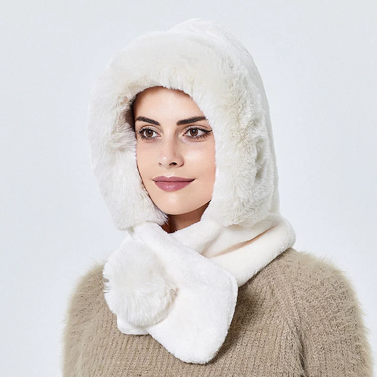 Women Winter Solid Plush Warm Hats