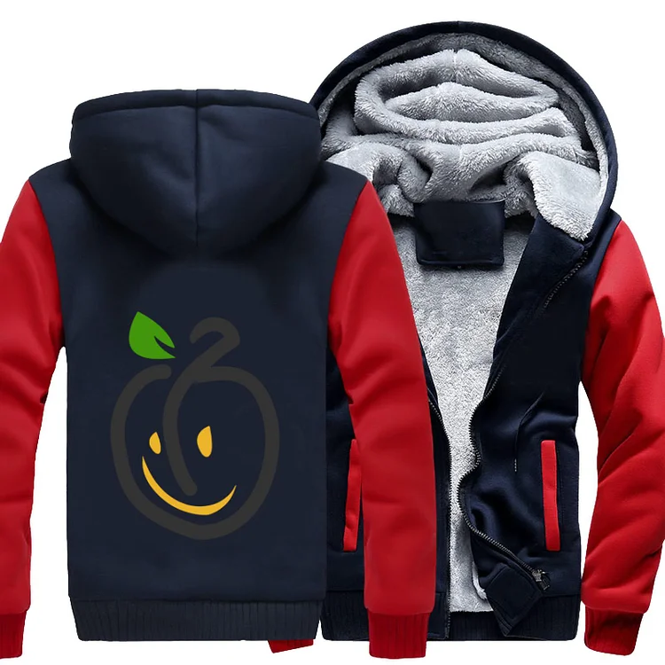 Abstract Apple, Fruit Fleece Jacket